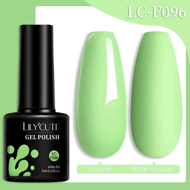 LILYCUTE 129 Colors 7ML Nail Gel Polish Nail Supplies Vernis Semi Permanent Nail Art Manicure Soak Off LED UV Gel Nail Varnishes