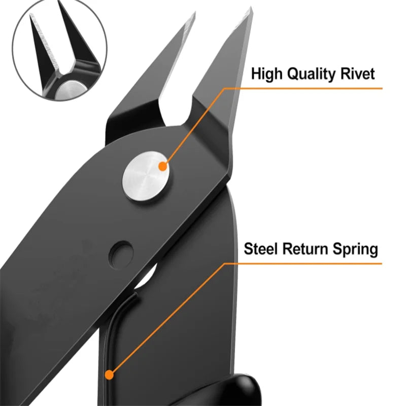 2Pcs Mini Nose Cutting Plier Electrical Wire Cable Cutter Metal Side Snips Flush Pliers Convenient Durable Tool