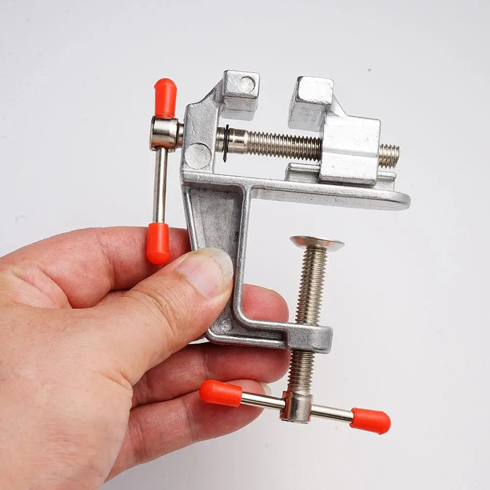 1pc Mini Workbench Vise with 3.5" Aluminum Jaw - Multi-Functional Precision Clamp for Jewelry, Woodworking & DIY Projects