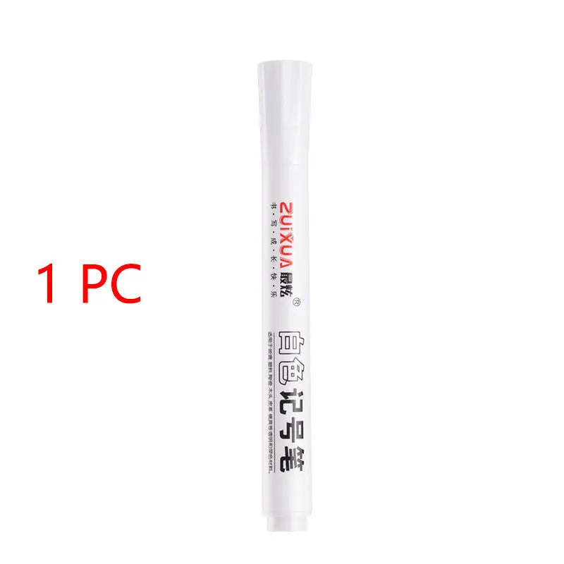 1/3/5 Marqueurs Blancs Pointe Fine 2.0mm, Stylo Gel Blanc Gras Étanche, Marqueurs de Croquis Graffitis DIY, Papeterie, Fournitures Scolaires