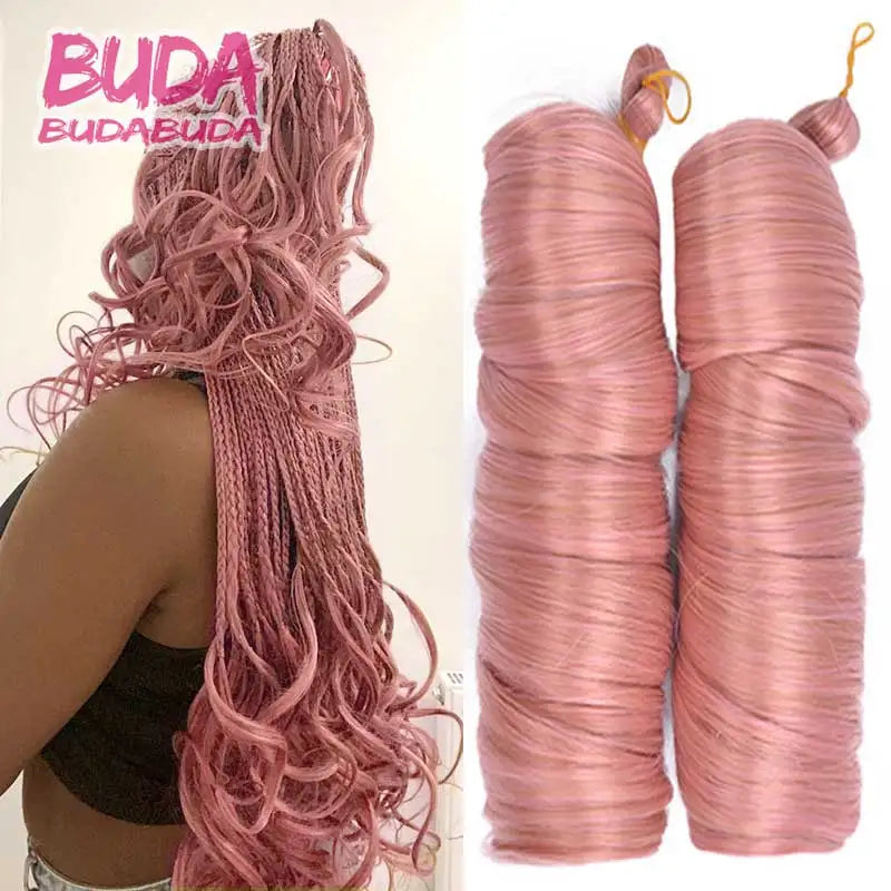 French Curls Braiding Hair Extensions Synthetic Hair Loose Wave Spiral Curl Braids High Temperature Ombre Pre Stretched Hair