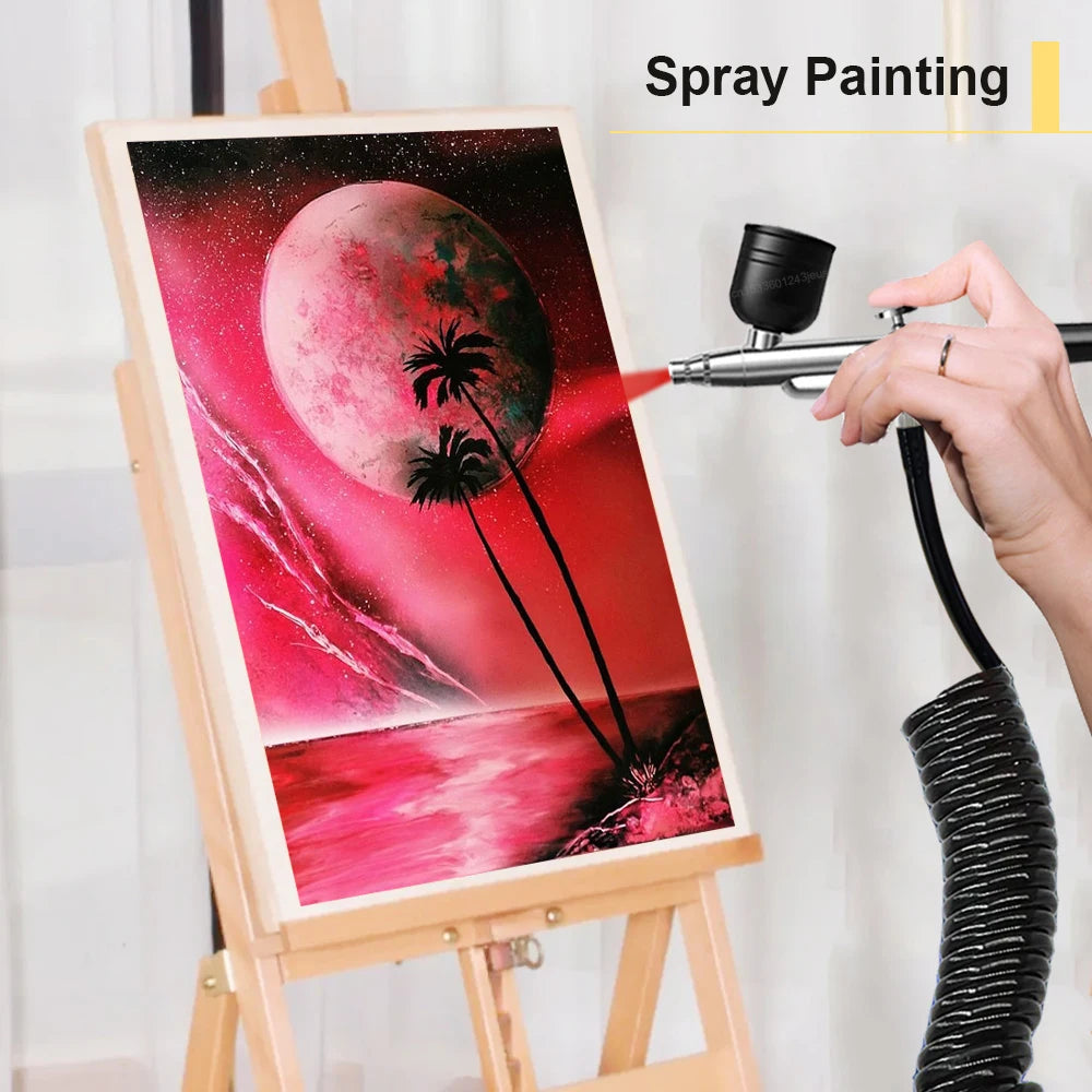 Portable Small Electric Compression Spray Gun with Optional Connecting Pipe, Manicure/Beauty/Cake Decoration/Hand Model Spraying - Shoppiline