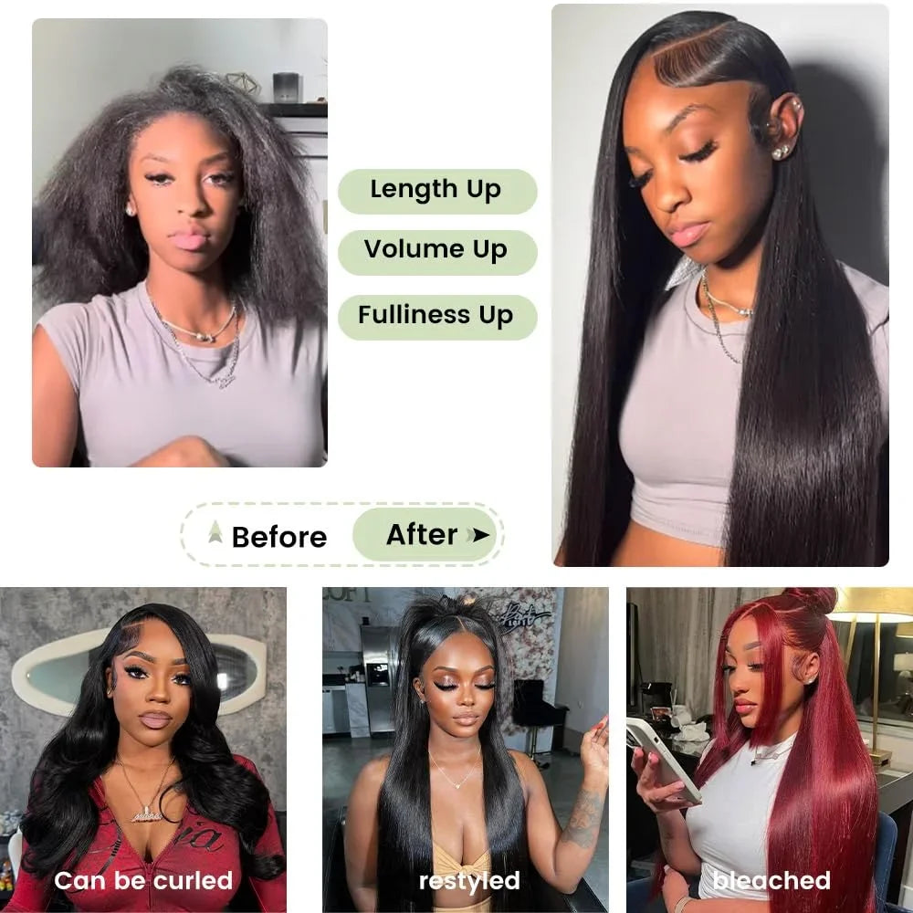 30 32 Inch Full Head Body Wave Bundles 100% Raw Human Hair Weaving Virgin Hair Extensions 1 3 4 Pcs Natural Black Color Double Weft Remy Hair Thick Full Ends Hair Bundles
