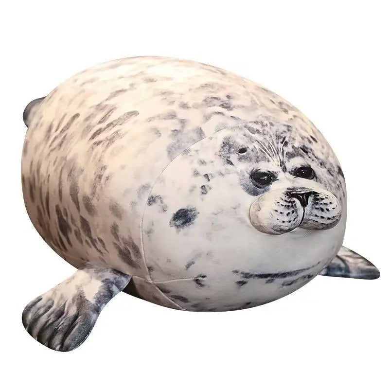Wütendes Blob-Robben-Kissen, pummeliges 3D-Neuheiten-Seelöwen-Plüschtier, Babyschlaf-Wurfkissen, Geschenke für Kinder Mädchen