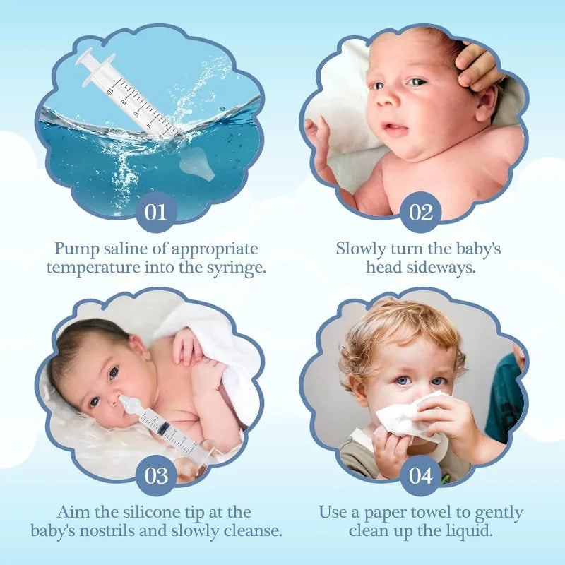 10ML/20ML Baby Nasal Aspirator Syringe Baby Nose Cleaner Rhinitis Nasal Washer Irrigator Needle Baby Nose Washing for Children