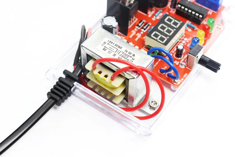 Electronic DIY LM317 Adjustable Voltage Regulated Kit DC Step-down Power Supply Making Parts With Case Soldering Assembly 220V - Shoppiline