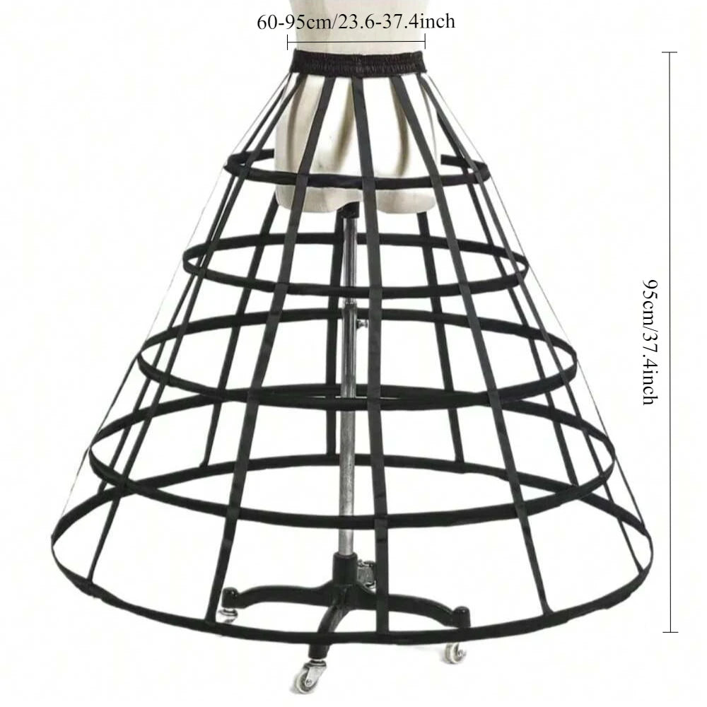 Girls 3 Hoops Crinoline Cage Bustle Petticoat Women Adjustable Pannier for dress