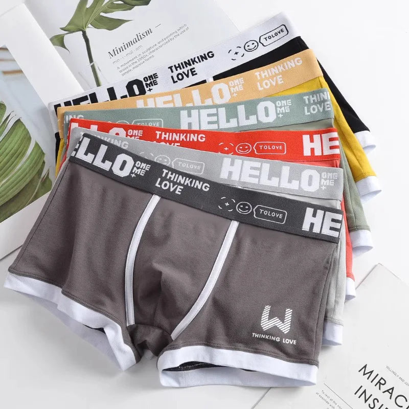 1 caleçon pour homme en coton, sous-vêtement 3 couleurs L XL 2XL 3XL, ceinture douce à lettres respirante, souple, mode sport