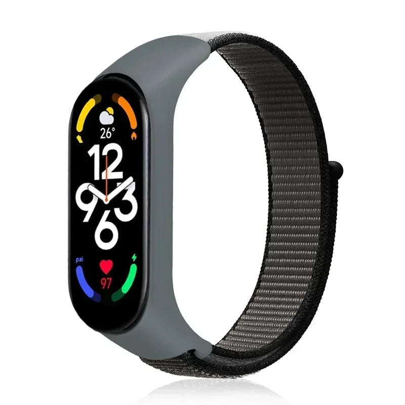 Nylon loop Mi band 4 5 6 Strap Replacement Soft Adjustable Wrist Watchband Pulsera correa For Xiaomi Mi band 3 4 5 6 7 Bracelet