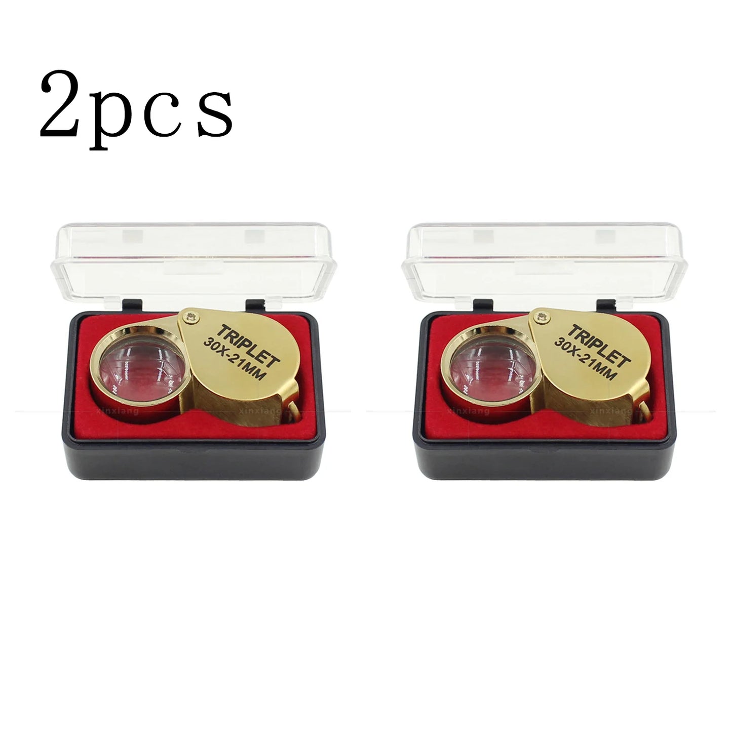 Pocket Loupe Magnifier Jewelry Magnifying Glass Foldable Diamond Lupa Triplet Jewelers Eye Glass Tool Reading Magnifier