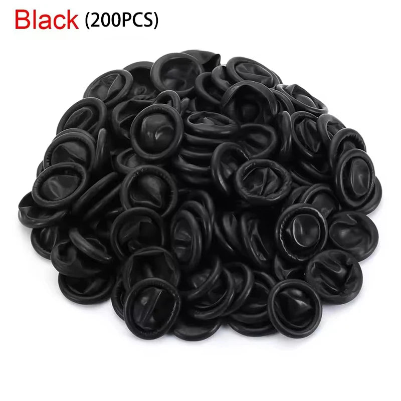 100PCS Multi-color Disposable Finger Cots Anti Slip Latex Powder Free Rolled Edge Finger Cots Beauty Hairdressing Tattoo Tools