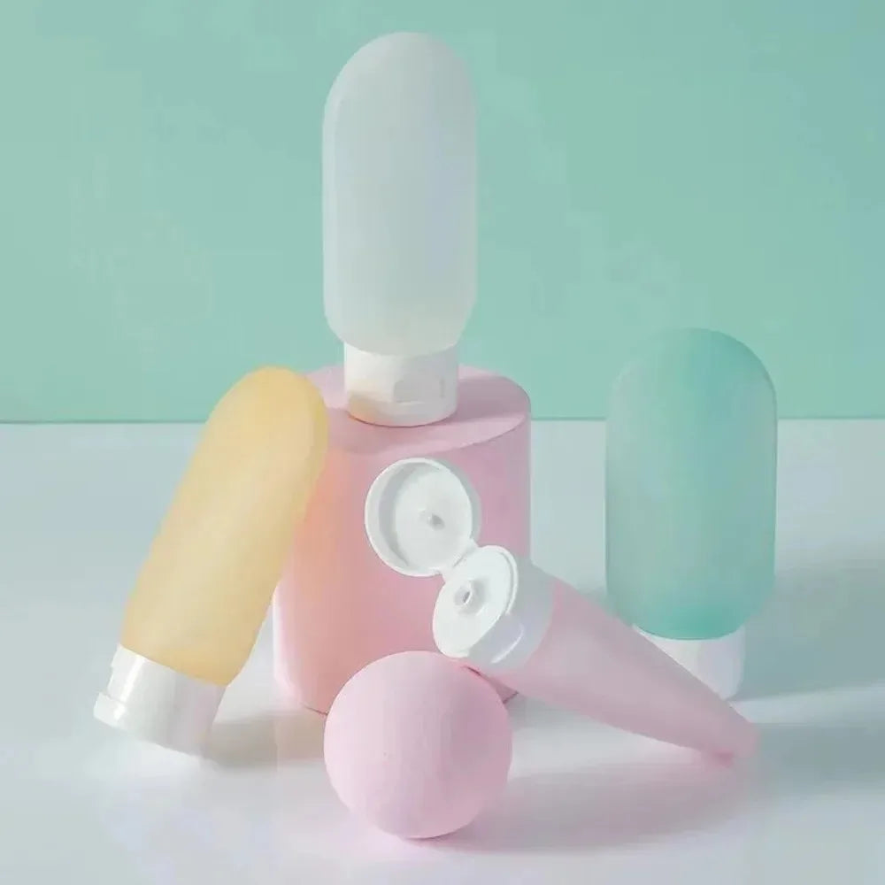 Refillable water bottle, soft silicone squeeze tube packaging empty bottle, wholesale supply
