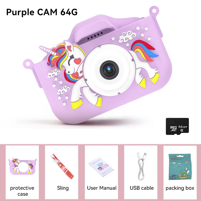 Christmas Children Camera HD 1080P Toddler Digital Video Camera 2.0inch Kids Camera with Silicone Cases Toys for Christmas Gifts - Shoppiline
