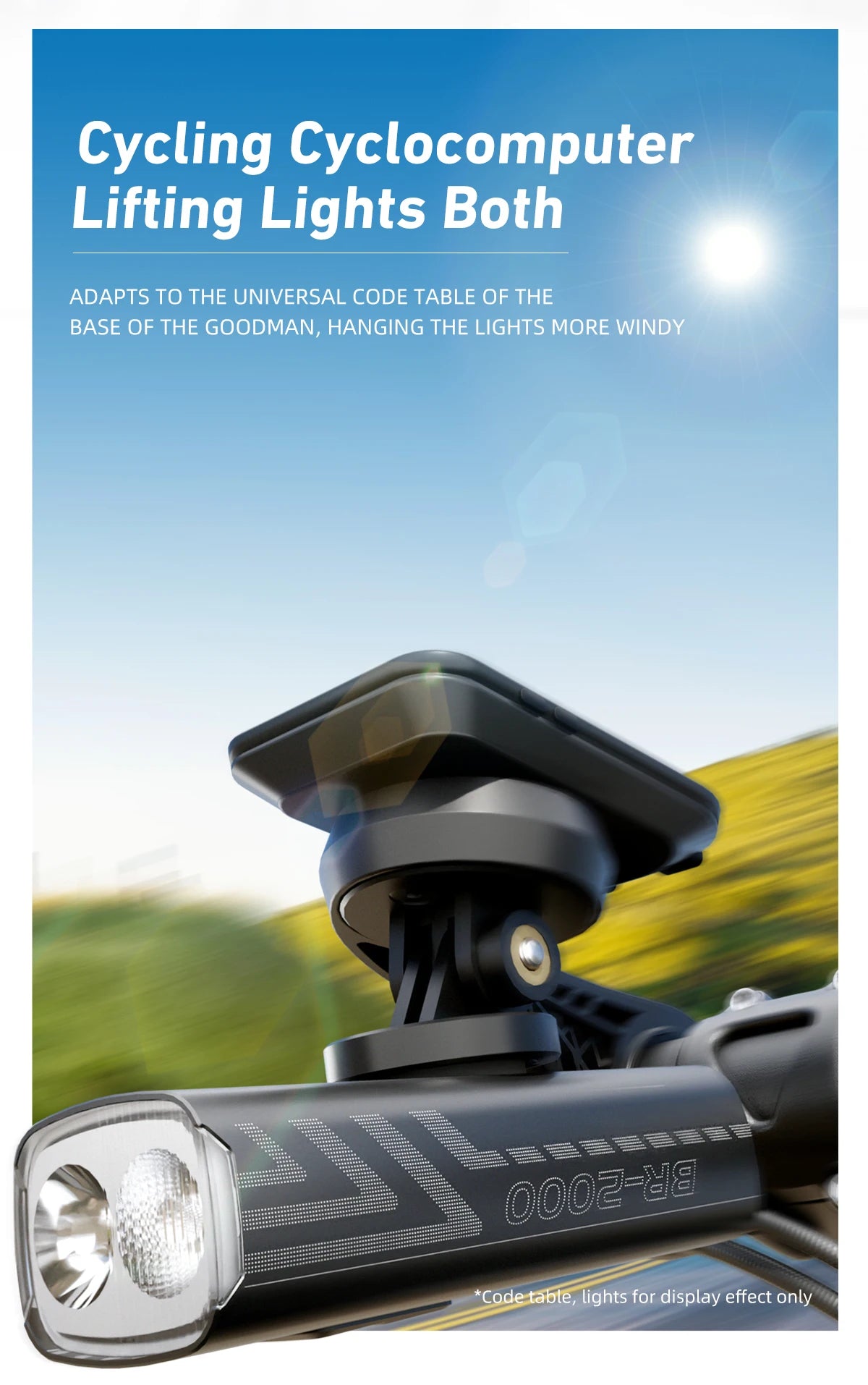 CYCLAMI S2 Bike Computer Mount Mountain Road Bicycle GPS Headlight Holder Bracket Support For GARMIN XOSS IGPSPORT Magene Coospo