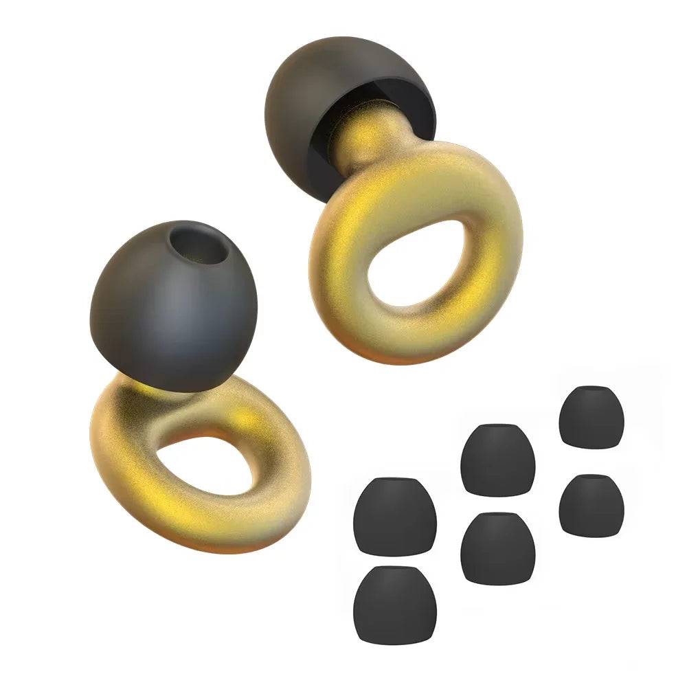 Plugs for Sleep,Swim, Work– Super Soft Silicone Ear Reusable Hearing Protection for Noise Reduction 8 Ear Tips in XS/S/M/L