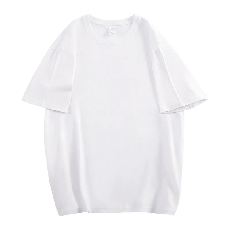 100% Cotton Five Half Sleeve Men's Women Summer T-shirt Loose Short-sleeved Casual Basic Shirt O Neck Solid Color Tops