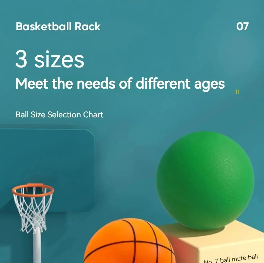 Foam Basketball Kids Silent Basketball Bouncing Mute Silent Ball Bounce Squeezable Mute Bouncing Basketball - Shoppiline