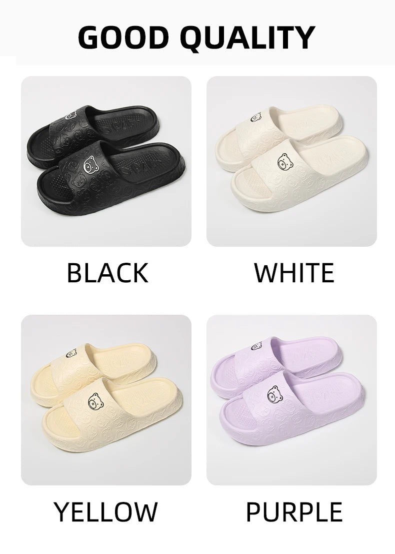 Non-Slip Slippers Female Outer Wear 2024 New Bathroom Indoor Home Sandals Female Summer Eva