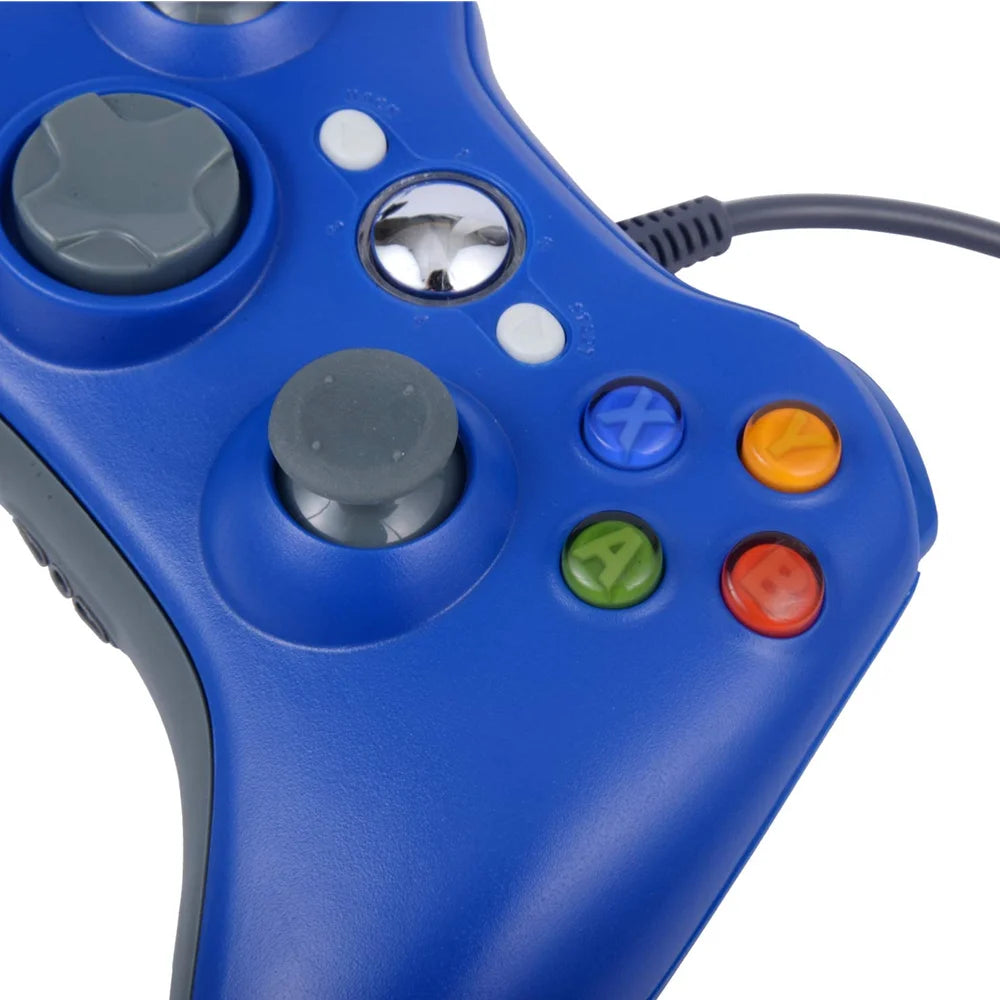 Wired Game Controller for Xbox 360 with Dual-Vibration,Compatible with Xbox 360/360 Slim&PC Windows 7,8,10,11