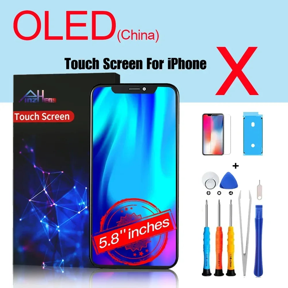 PINZHENG High Quality Display INCELL LCD OLED OEM AMOLED For iPhone XS MAX X XR 11 12 13 MINI PRO PROMAX Screen Replacement - Shoppiline