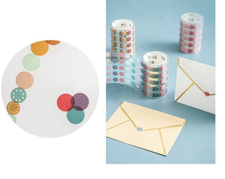 60mm*3m Dot Washi Tape for Diary Scrapbooking DIY Deco Junk Journal Creative Stationery School Supplies Masking Tapes