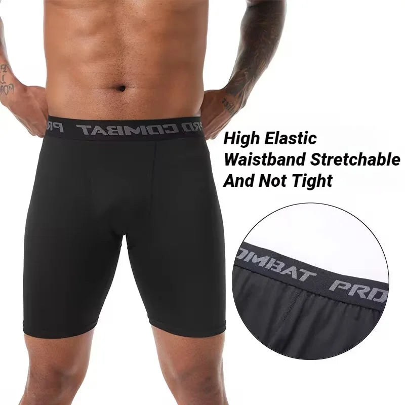 Men Boxers Sports Underwear Underpants Gym Shorts M L XL Black Quick-Drying Sweatpants Moisture Absorption Breathable Fitness