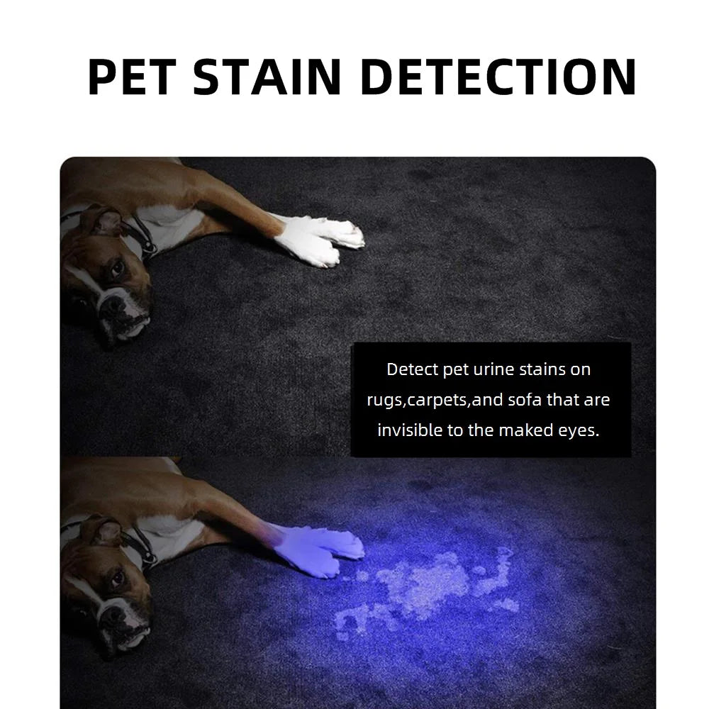 365nm Mini UV Led Blacklight Flashlight Usb Rechargeable Nail Lamp Pet Stain Leakage Marker Ore Money Scorpion Detection Lights
