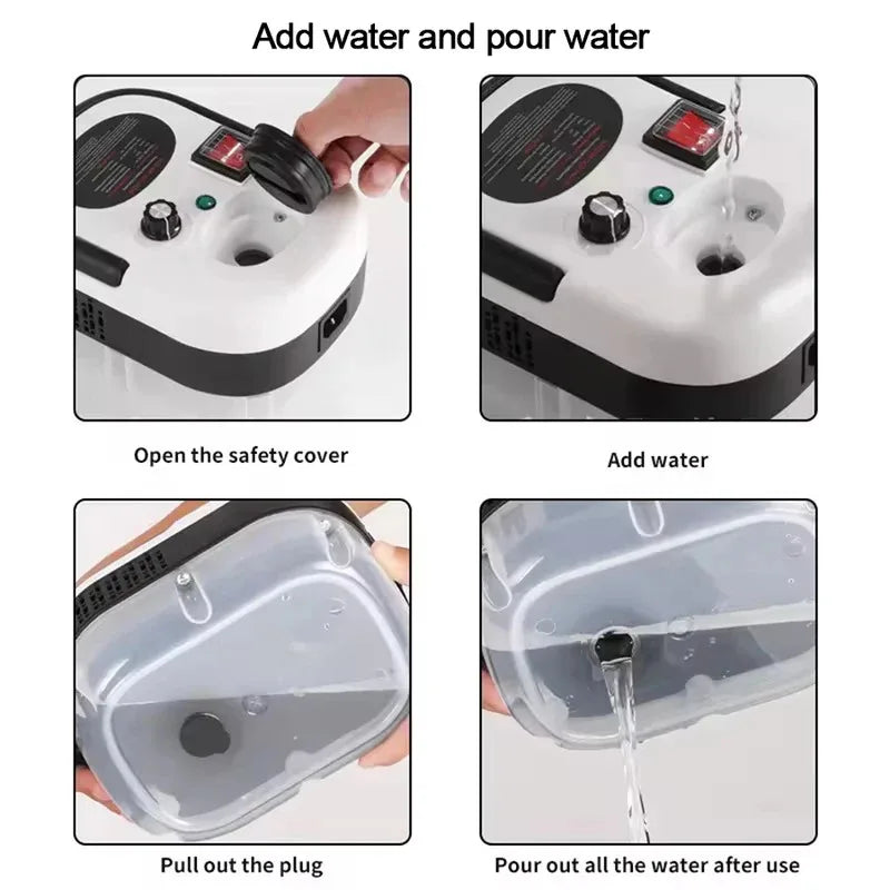 Portable Handheld Steam Cleaner High Temperature Pressurized Steam Cleaning Machine With Brush Heads For Kitchen Car - Shoppiline