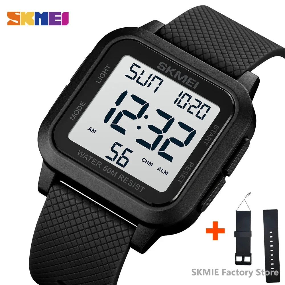 SKMEI 1894 Sport Electronic Watch for Men Shockproof Waterproof Countdown Mens Wristwatch Military Alarm Clock 1960 Reloj Hombre