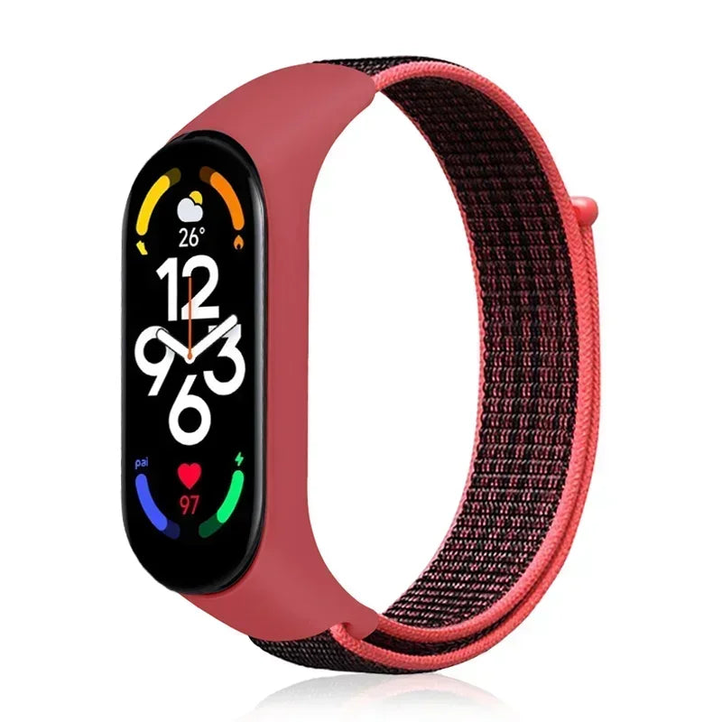 Nylon loop Mi band 4 5 6 Strap Replacement Soft Adjustable Wrist Watchband Pulsera correa For Xiaomi Mi band 3 4 5 6 7 Bracelet