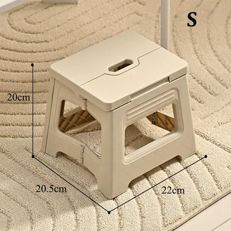 HTMCK New Folding Stool with Integrated Design, Lightweight & Thickened Structure, Portable for Home, Camping and Fishing