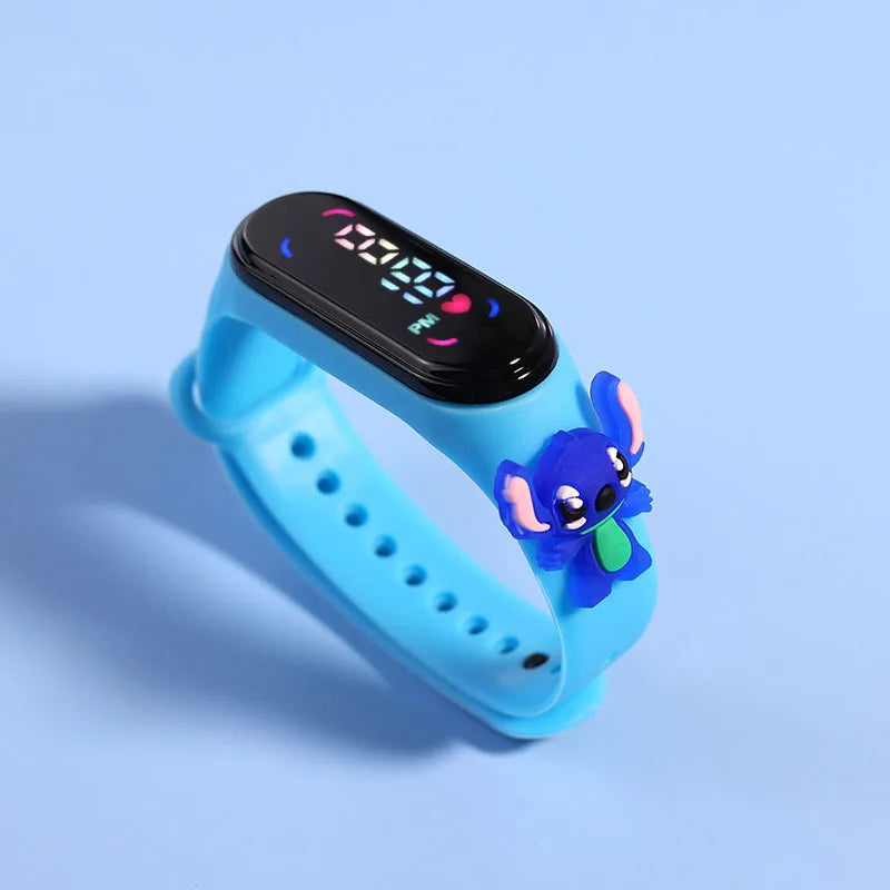 Mode Mickey Kinderuhren für Mädchen Elektronisches Armband Sport Touch LED Spiderman Puppe Kinderuhr Frauen Wasserdichte Uhr