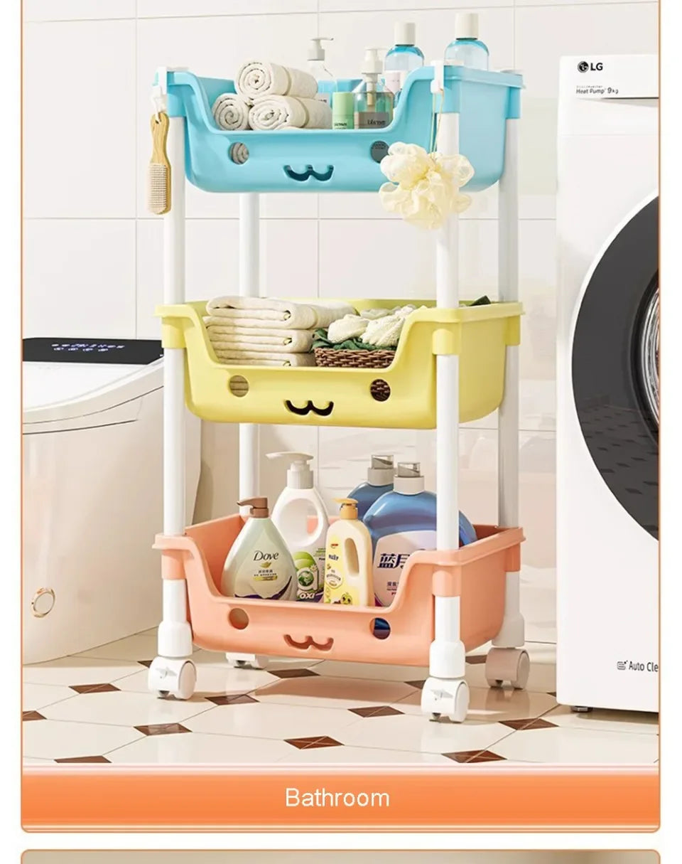 Toy Storage Trolley Bookshelf Snack Rack For Children Storage Organizer Bathroom Accessories Closet Organizer Kitchen Storage - Shoppiline