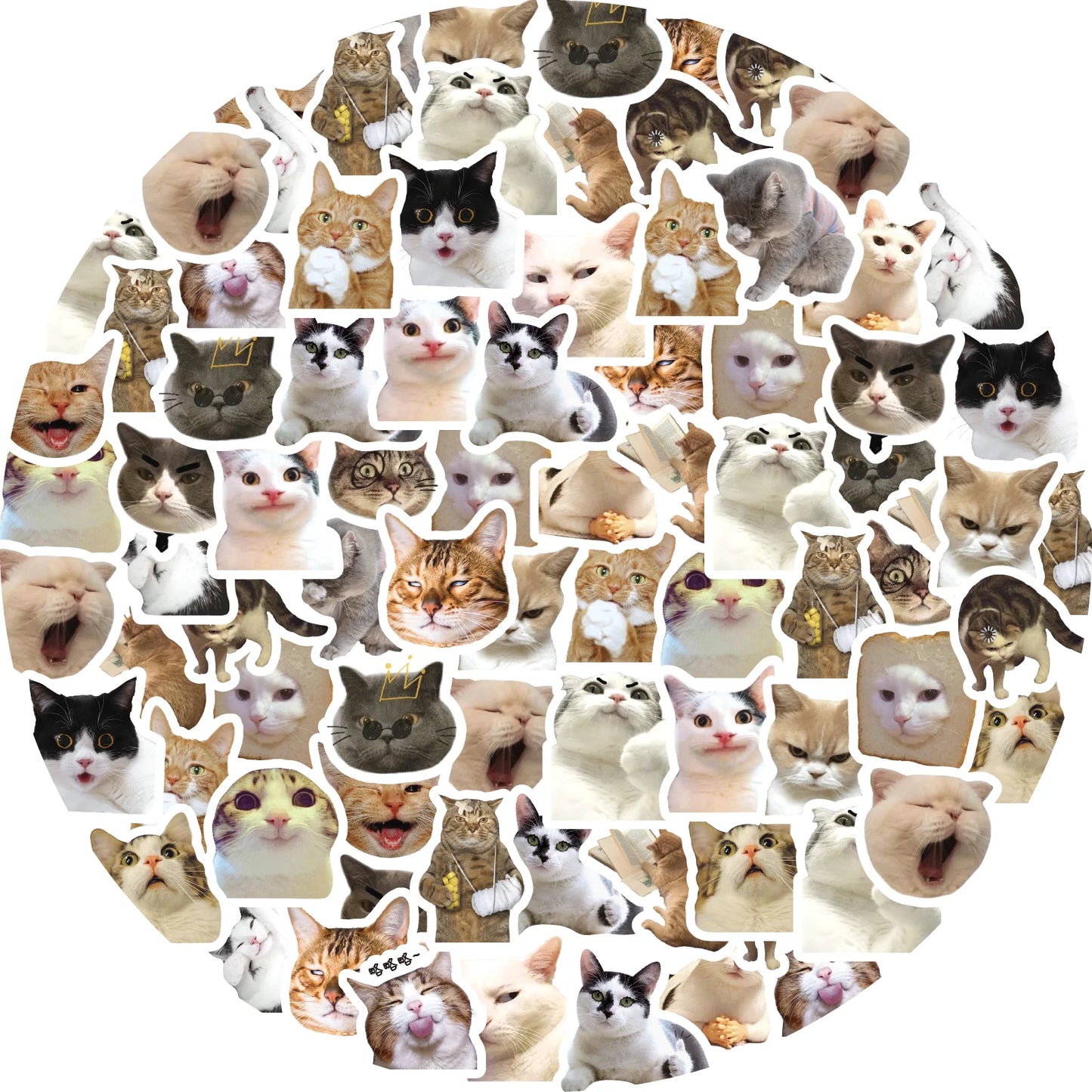 46pcs/Bag,Cat Stickers,Be for Suitcase Skateboard Luggage Laptop Phone Diy Sticke Decoration Stationery School Supplies Toys