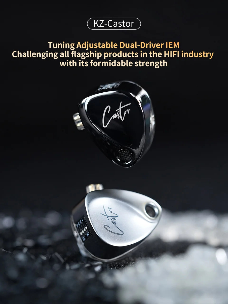 KZ Castor 2DD Dynamic in Ear HiFi Earphone High-end Tunable Game Sport Headsets Monitor Headphone Earbuds EDX PRO ZSNPRO ZVX