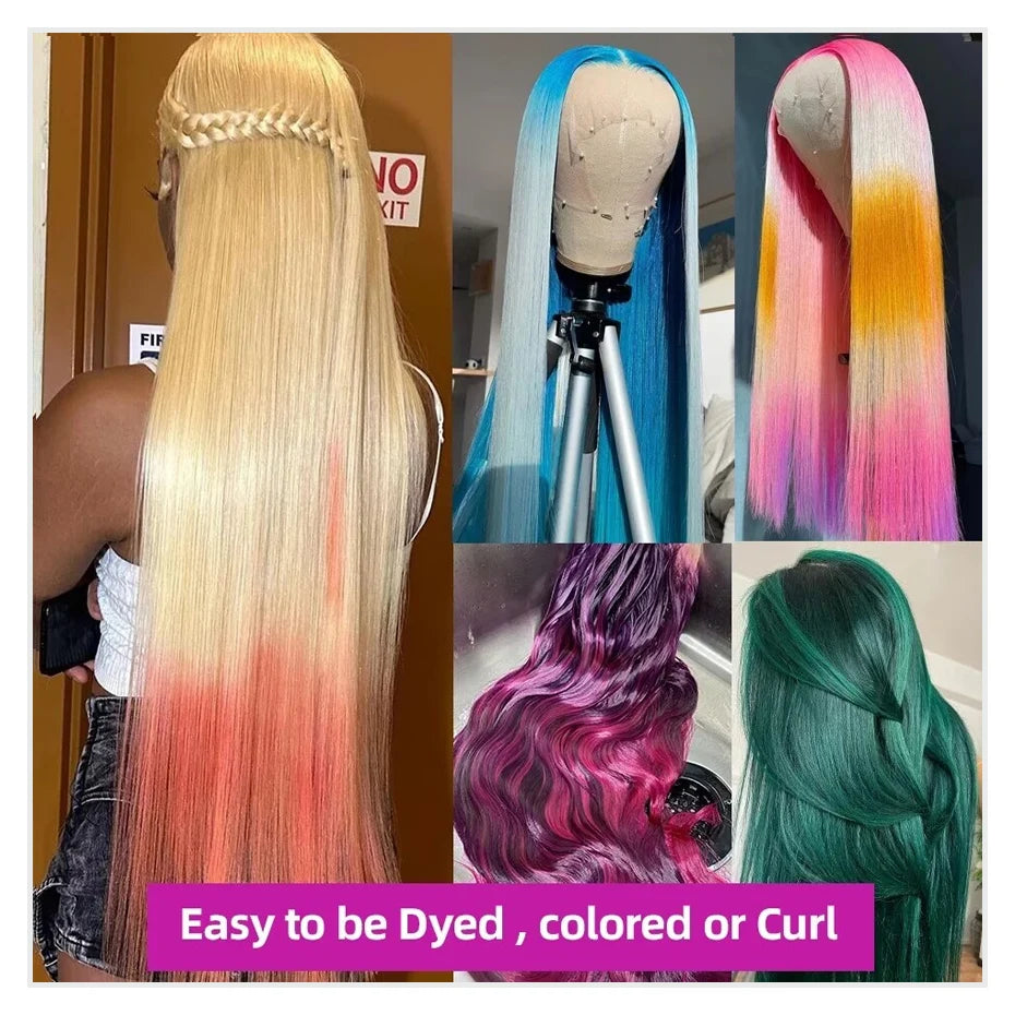13x4 13x6 360 HD Transparent 613 Honigblond Farbe Spitze Front Echthaar Perücken für Frauen Rohes brasilianisches glattes Lace Frontal Perücke