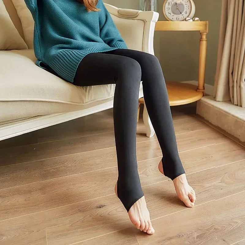 Tights with Insulation Warm Tights for Winter Leg Warmers Thermo Pantyhose Women's Warm Fleece Lined Tights Thermal Stockings