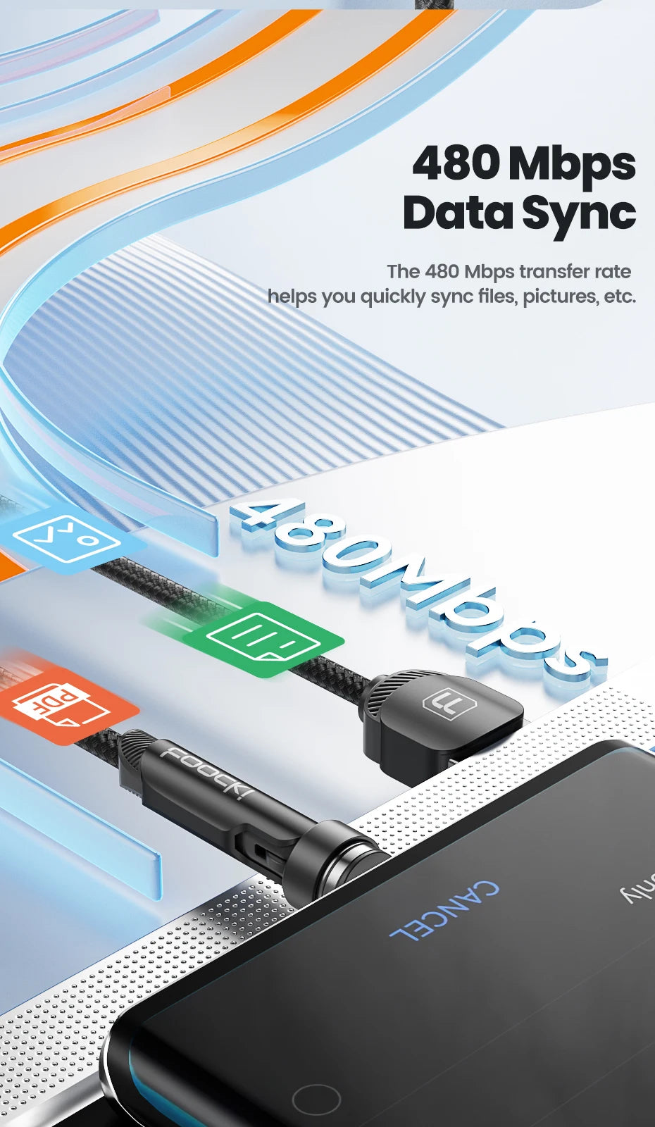 Toocki 540 Rotate Magnetic USB Type C Cable For iPhone 12 X Xiaomi Fast Charger Micro USB Type-C Magnet Charging Cable Data Wire