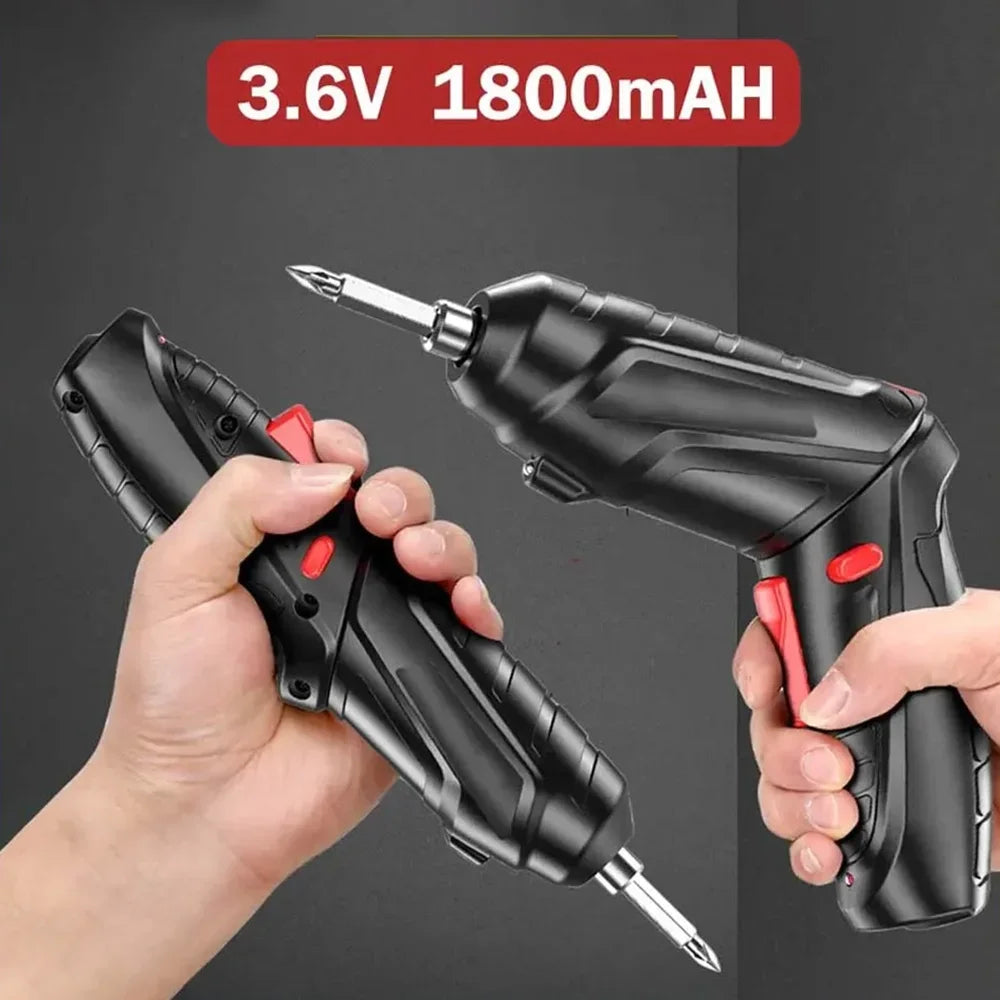 47 PCS 3.6V Electric Screwdriver Set 1800mAh Battery Powered Portable Cordless Electric Screwdriver Household Maintenance Power - Shoppiline