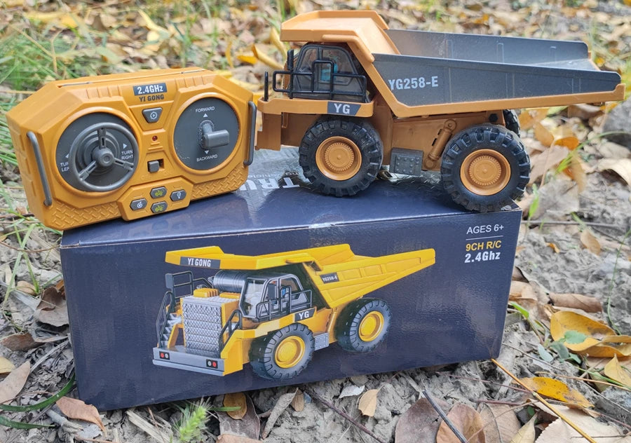 4WD Remote Control Excavator 4x4 Alloy Dump Truck Bulldozer Radio Model RC Car Construction Vehicle Toy Children Kids Gifts - Shoppiline