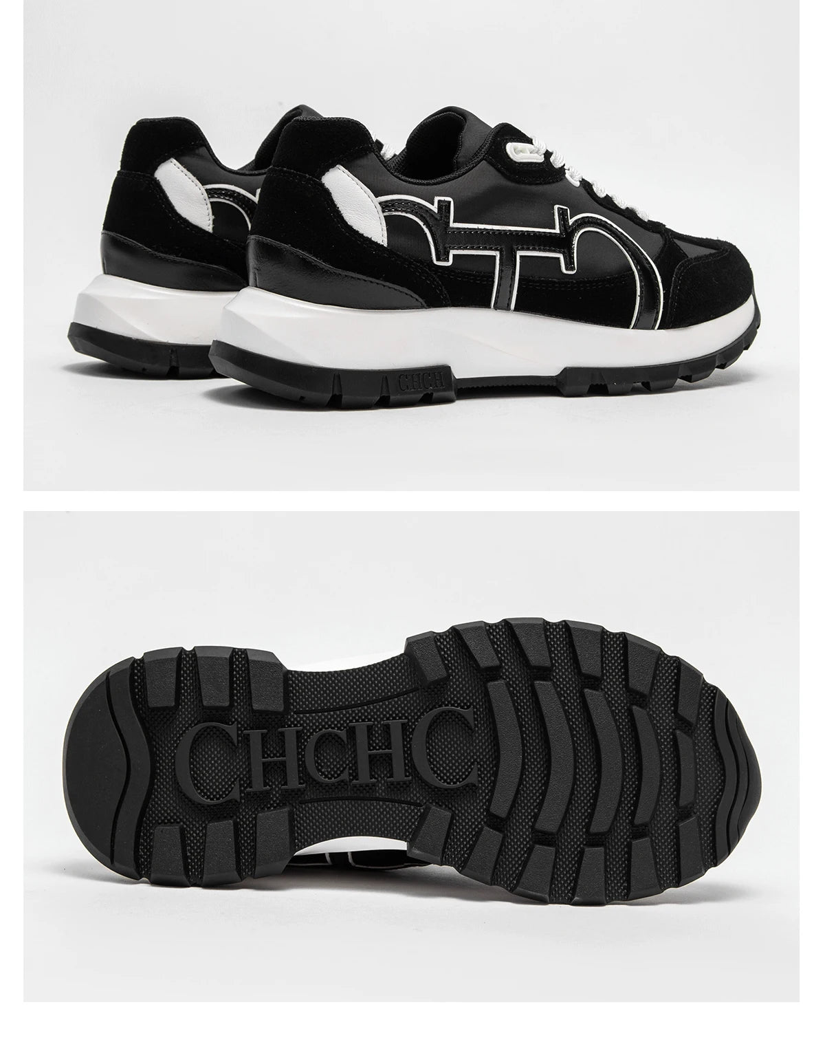 CHCH Women Tennis Shoes New Leather Splicing Student Sports Shoes