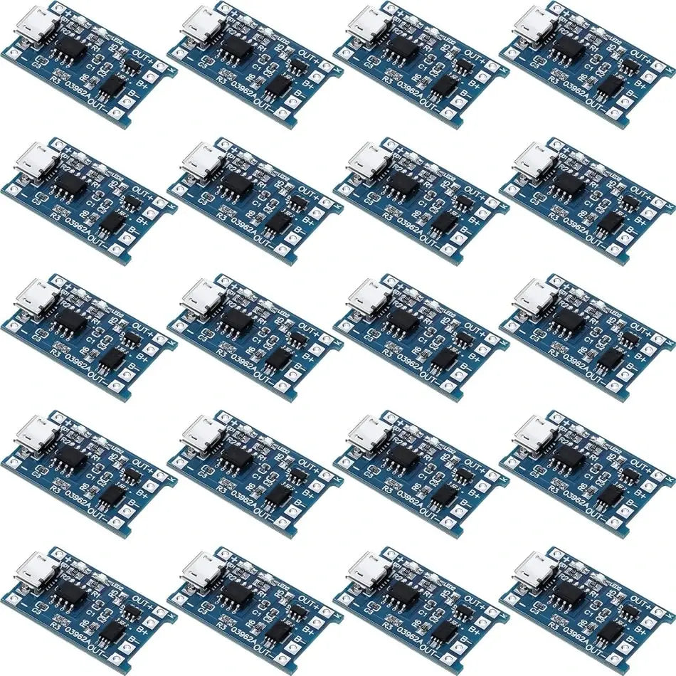 10 Stück 5V 1A 18650 Lithium-Akku-Ladeplatine PLR TP4056 Lithium-Lademodul Mini/Micro USB Typ C mit Schutz