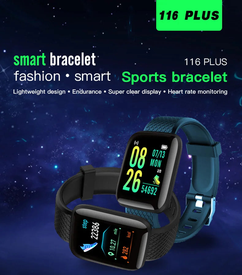 HOMEFISH Smart Fitness Tracker Bracelet with Color Screen Health Reminders Exercise Step Counting Information Notifications