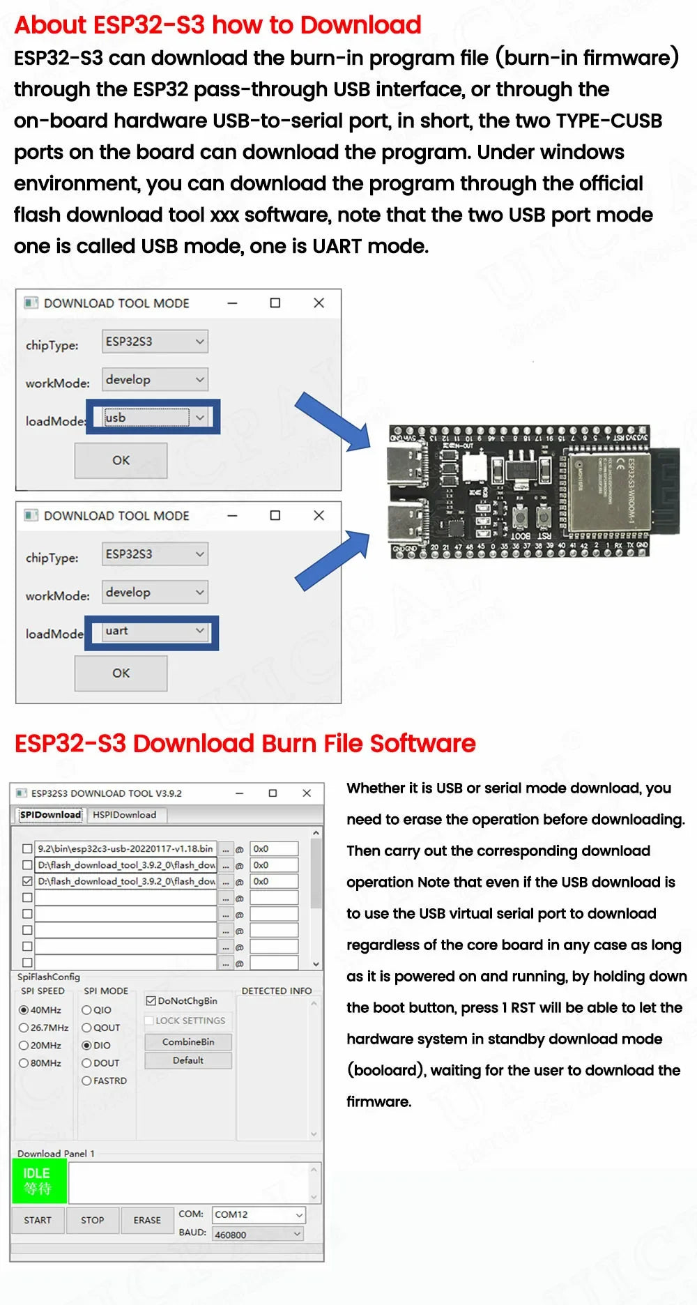 ESP32-S3 Wifi BT Module Development Board for Arduino IDE ESP32-S3-WROOM1 N16R8 N8R2 44Pin Type-C 16MB Flash 8M PSRAM ESP32 S3