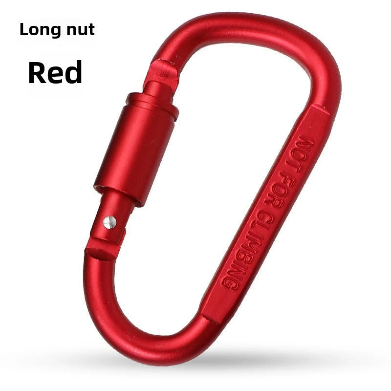 1-6PCS D-Shaped Carabiner Clips Heavy Duty Aluminum Alloy Quick Links for Backpack Keychain Outdoor Camping EDC Gear Accessories