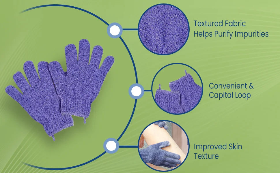 1-10pcs Colourful Exfoliating Gloves, Bath Gloves For Shower, Double Sided Exfoliating Gloves, For Spa, Massage And Body Scrubs