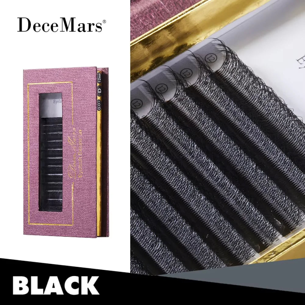 DeceMars 5D - W Shaped Eyelash Extension (12line/Tray) for Makeup