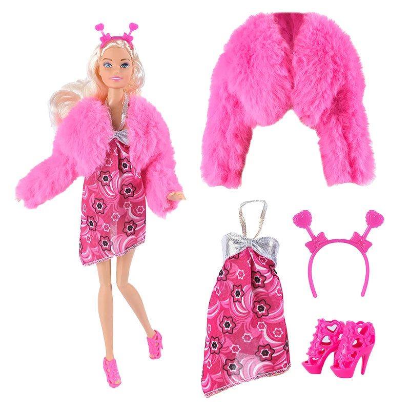 NEW Fashion Clothes For Doll 30cm Daily Sportwaer Winter Sweater Pants Plush Coat Shoes For Doll Mini Accessories Christmas Gift - Shoppiline