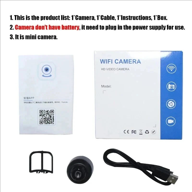 New X5 Mini Night Vision 1080P Wireless Surveillance Camera Lightweight Clear Portable Motion Detection Premium Quality