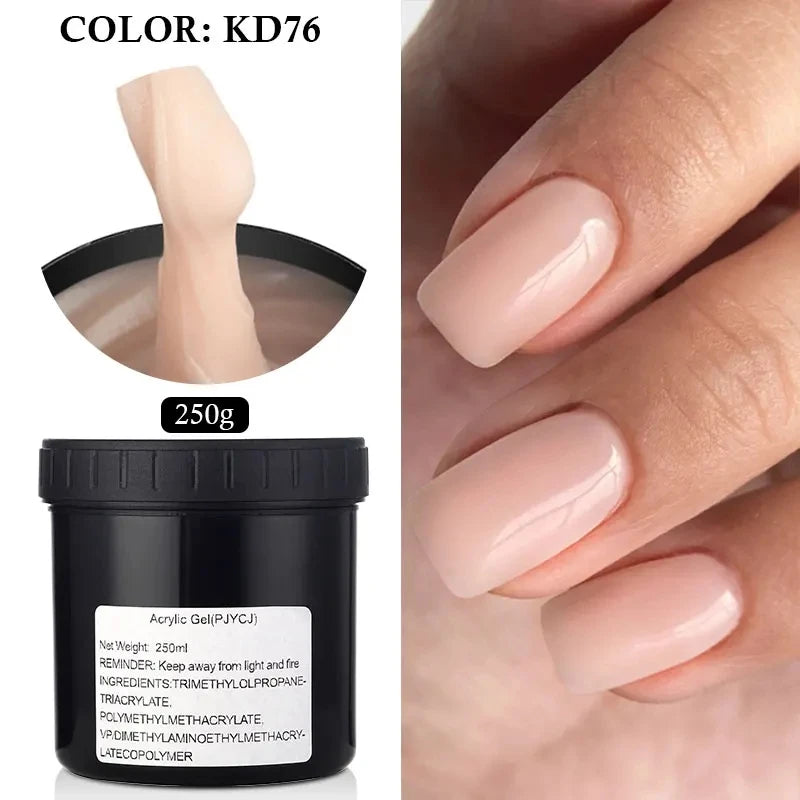 MSHARE Poly Nails Acryl Gel 60ml Builder UV Led Acrylgel Nagelverlängerungen Acryl Rosa Weiß Klar Acrylat HEMA TPO-freies Gel